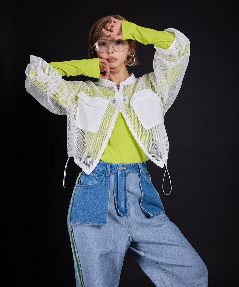 【最上もが着用】リバースミディアムデニムパンツ