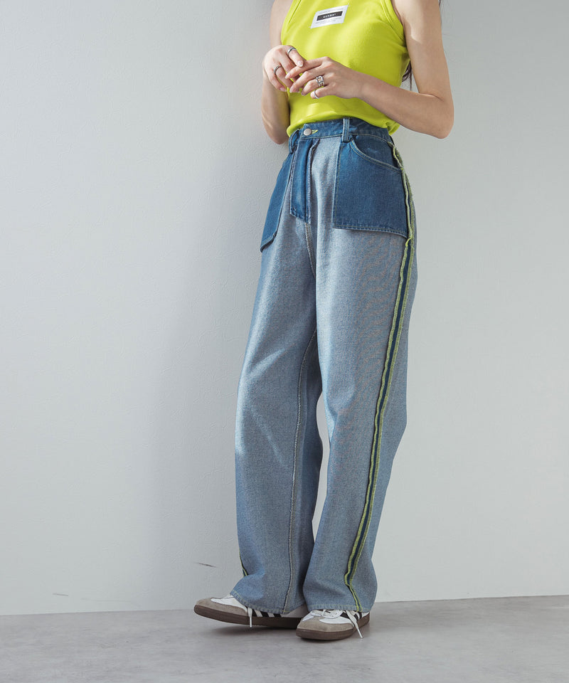 【最上もが着用】リバースミディアムデニムパンツ