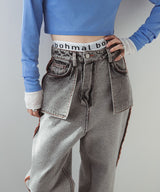 【最上もが着用】リバースミディアムデニムパンツ