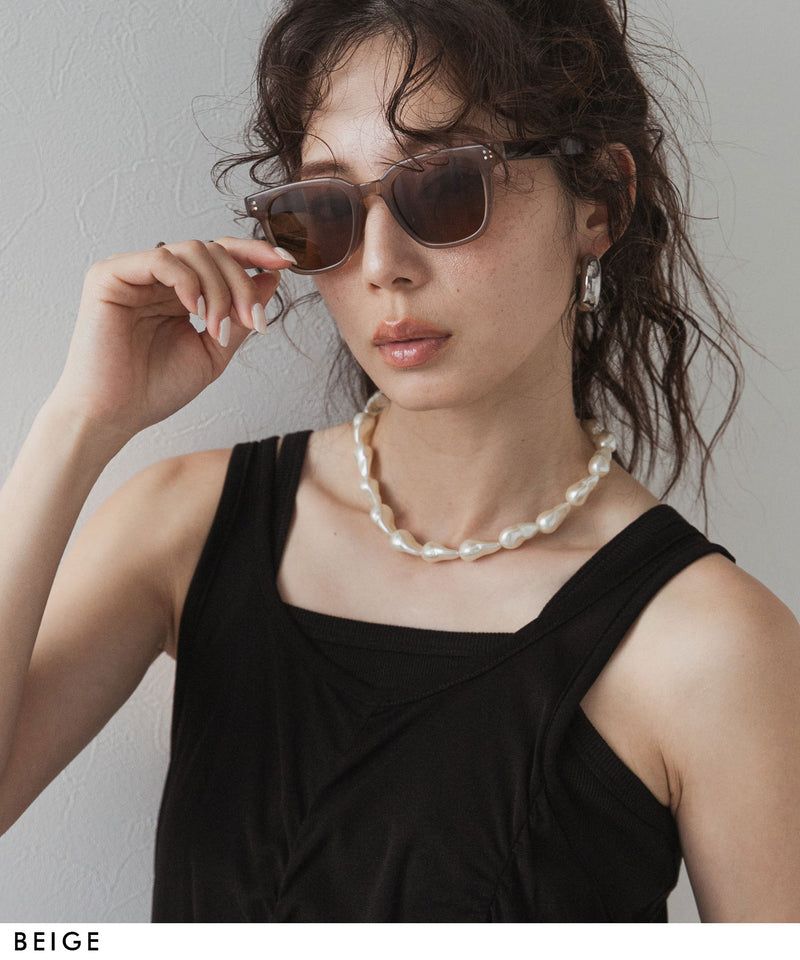 【ユニセックスアイテム】フレームウェリントンサングラス