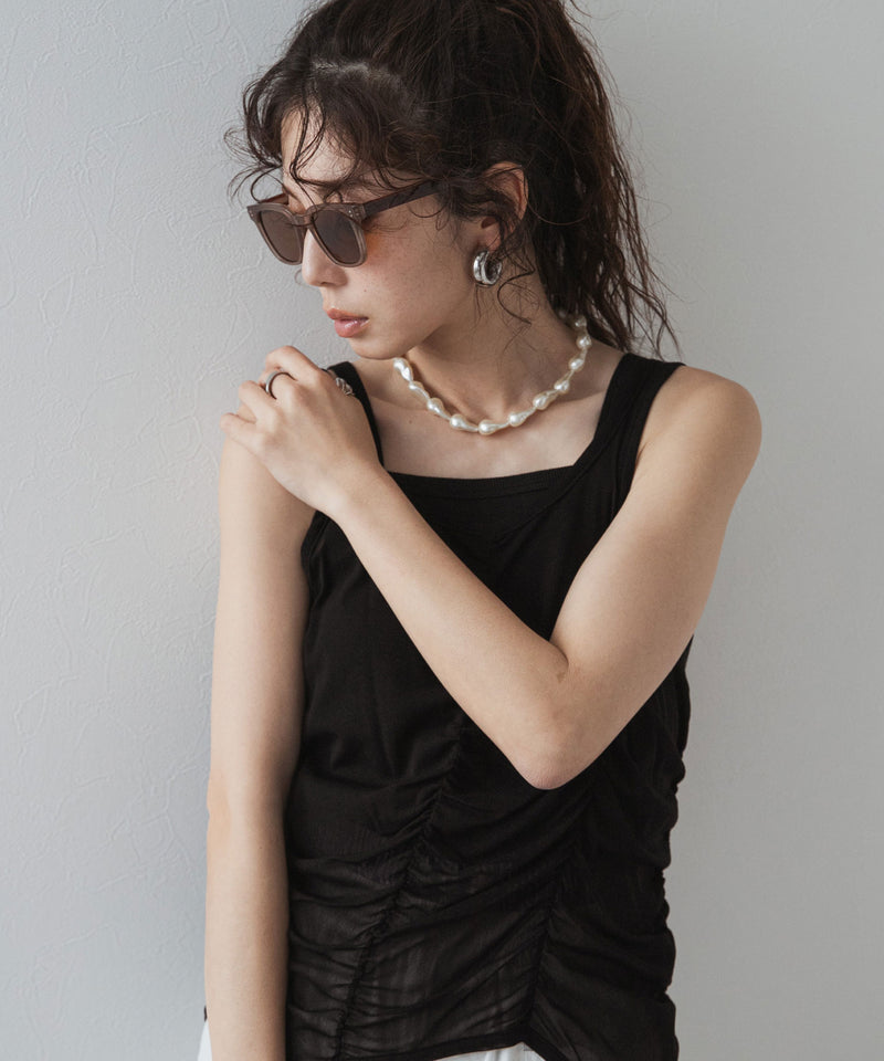 【ユニセックスアイテム】フレームウェリントンサングラス