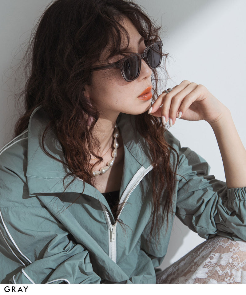 【ユニセックスアイテム】フレームウェリントンサングラス