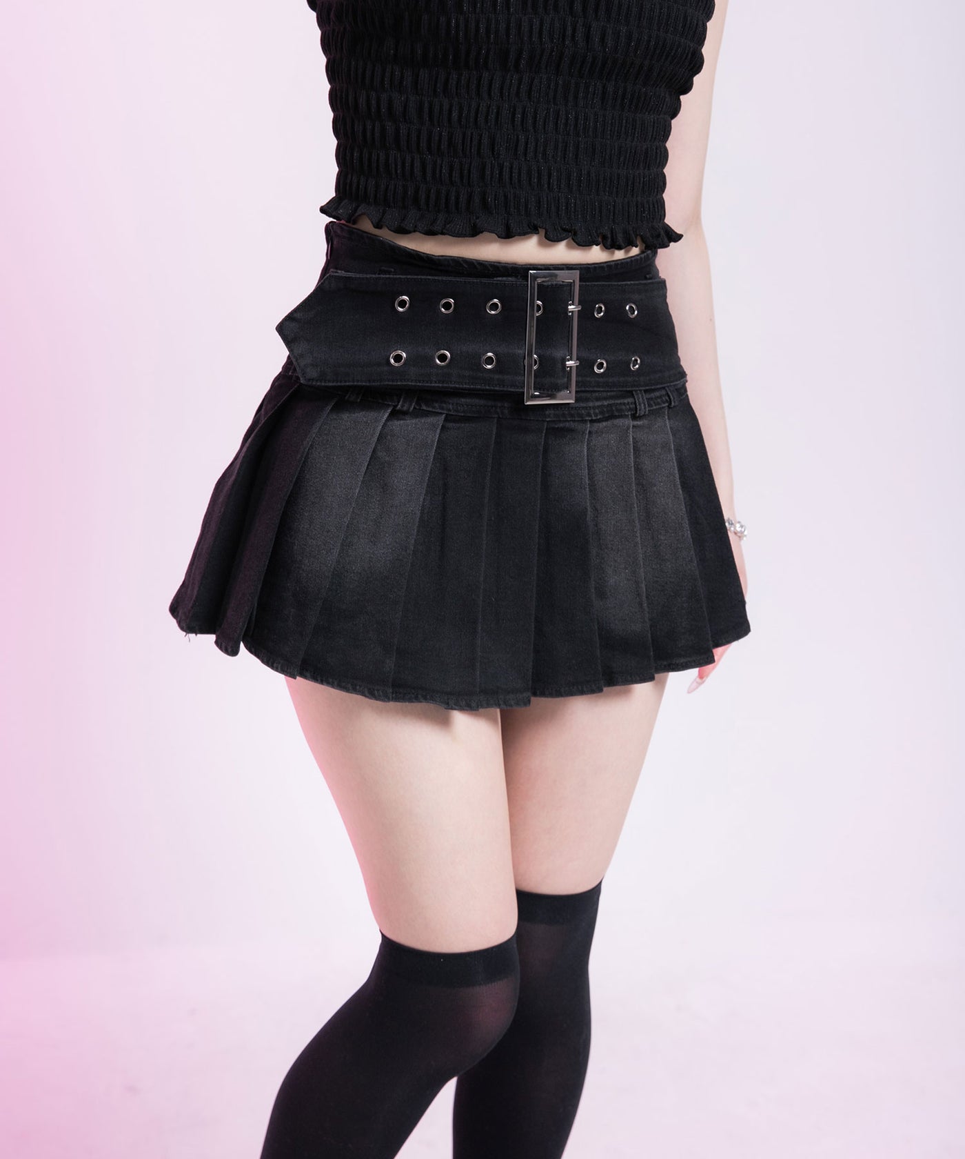 プリーツミニデニムスカート – レディースファッション通販の夢展望