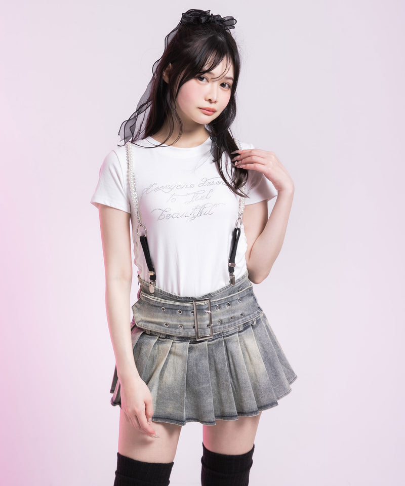 ロゴビジュー半袖カットソー