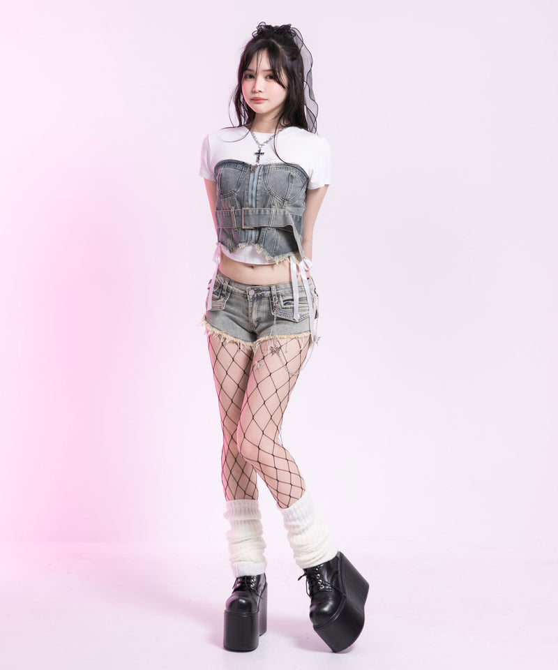 ロゴビジュー半袖カットソー