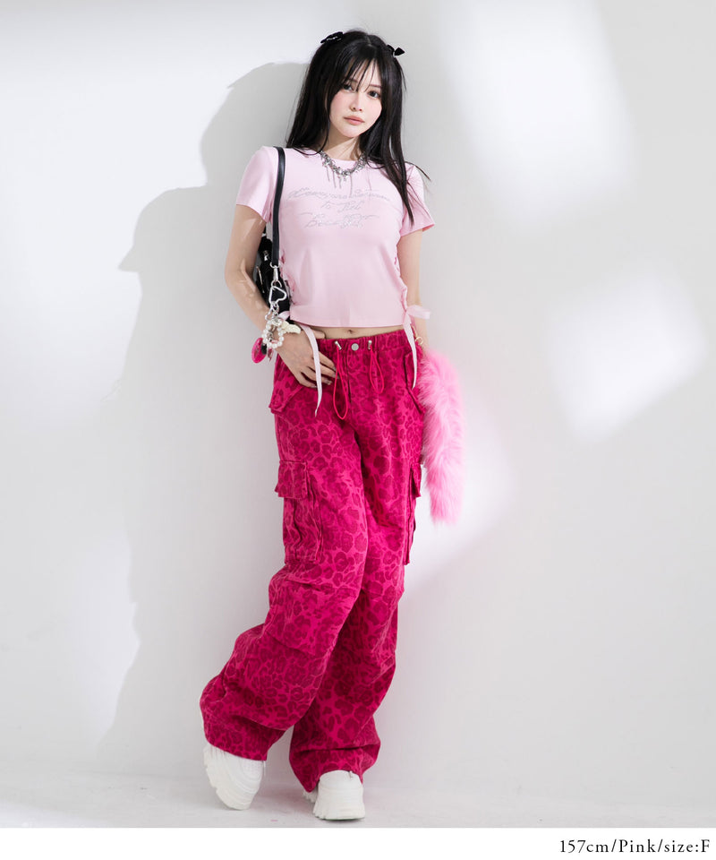 ロゴビジュー半袖カットソー