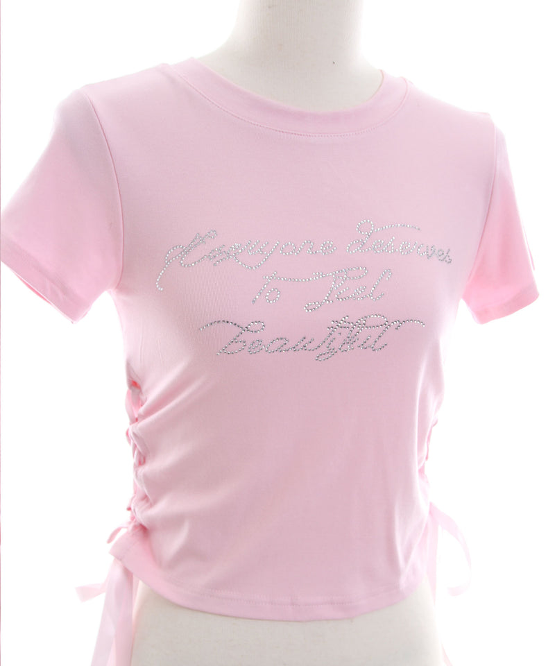 ロゴビジュー半袖カットソー