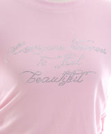 ロゴビジュー半袖カットソー