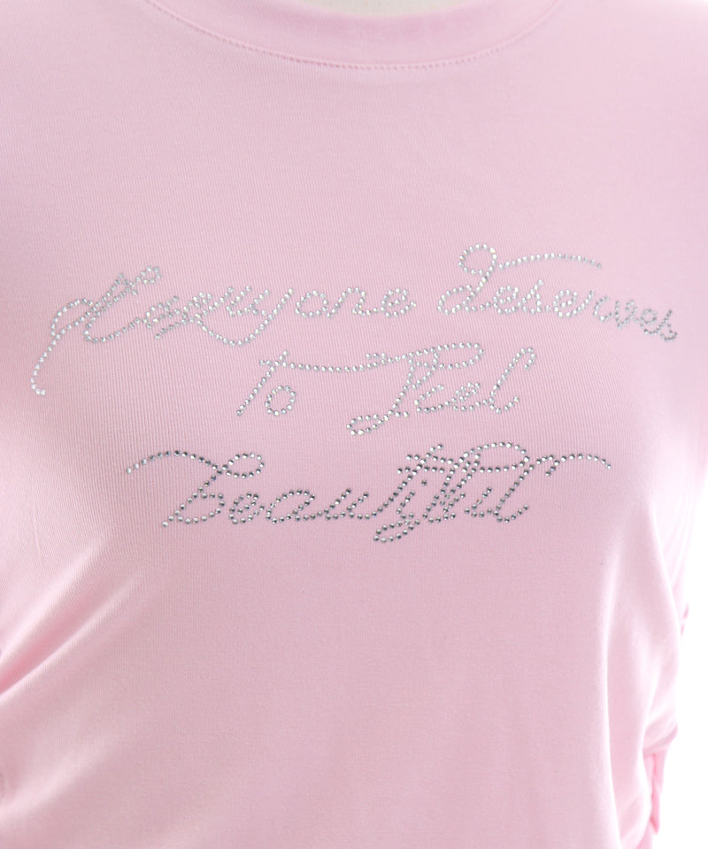 ロゴビジュー半袖カットソー