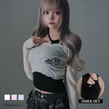 透けトップス×キャミ2点セット