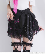 【9/17 11時まで限定価格】花柄レースティアードミニスカート【大きいサイズ有】