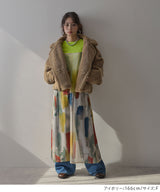 【メール便】水彩アート総柄シアーキャミワンピース