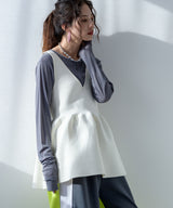 2wayペプラムベストトップス