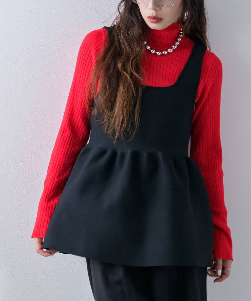 2wayペプラムベストトップス