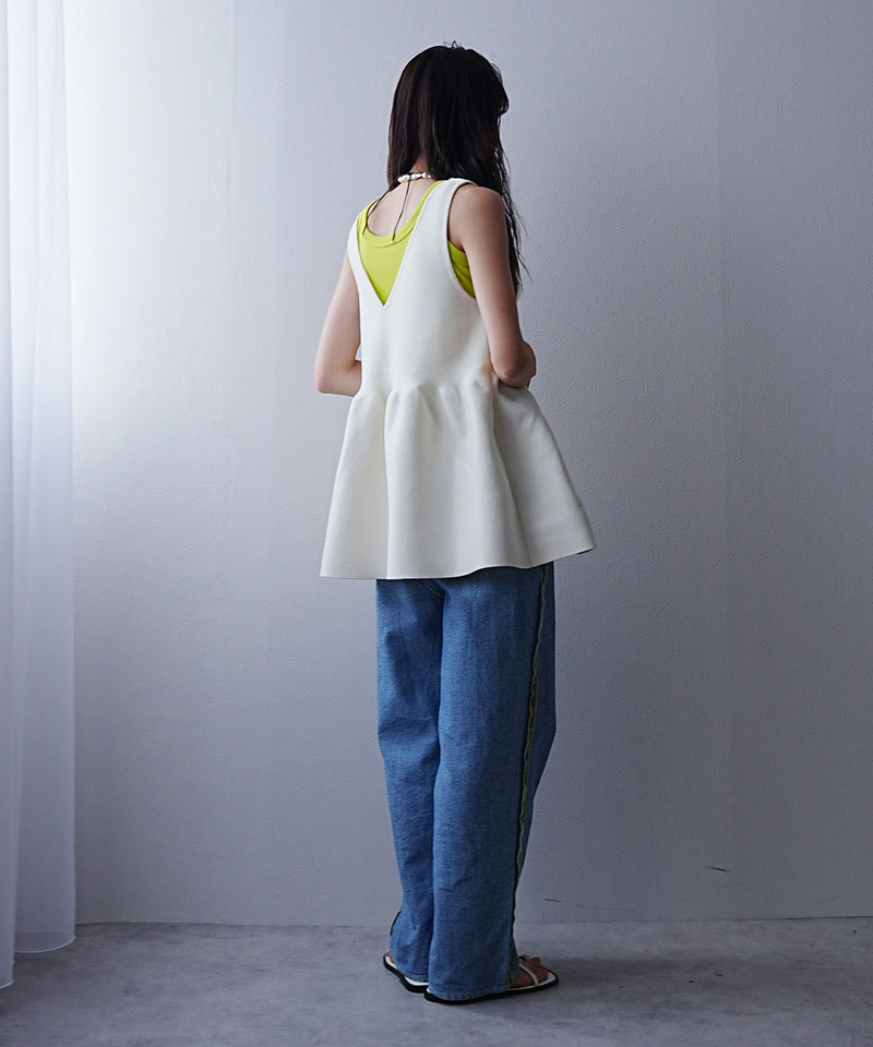 2wayペプラムベストトップス