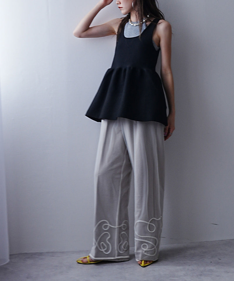 2wayペプラムベストトップス