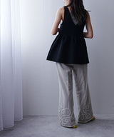 2wayペプラムベストトップス