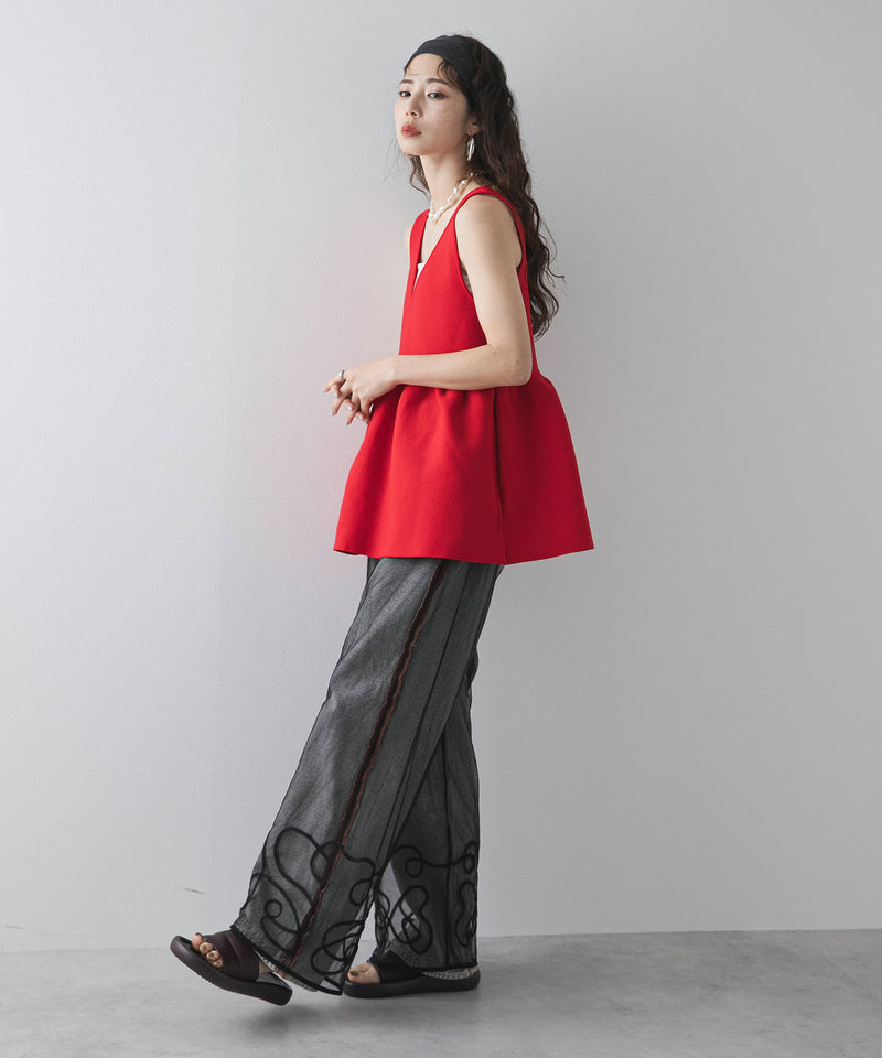 2wayペプラムベストトップス