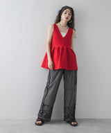 2wayペプラムベストトップス