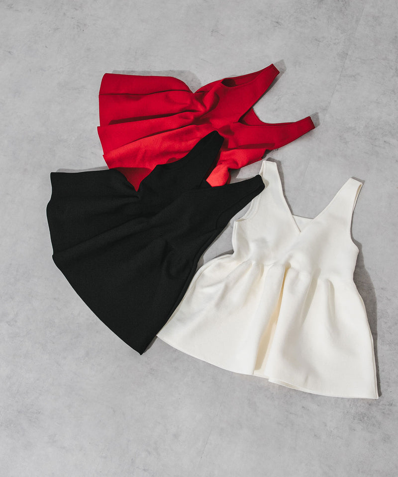 2wayペプラムベストトップス