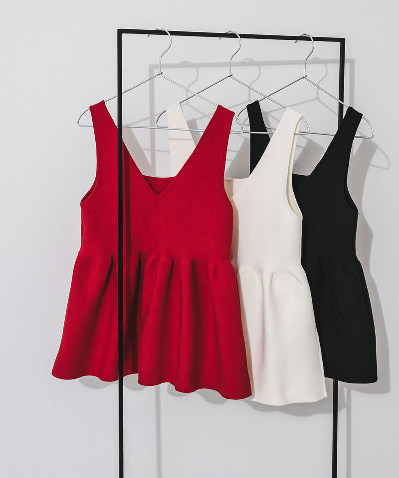 2wayペプラムベストトップス