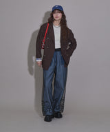 【メール便】裾コード刺繍チュールレイヤードパンツ