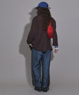 【メール便】裾コード刺繍チュールレイヤードパンツ