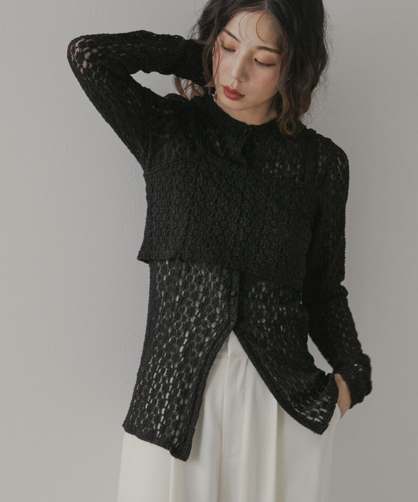 2buy10%OFF対象】シアーレースビスチェセットトップス – レディース
