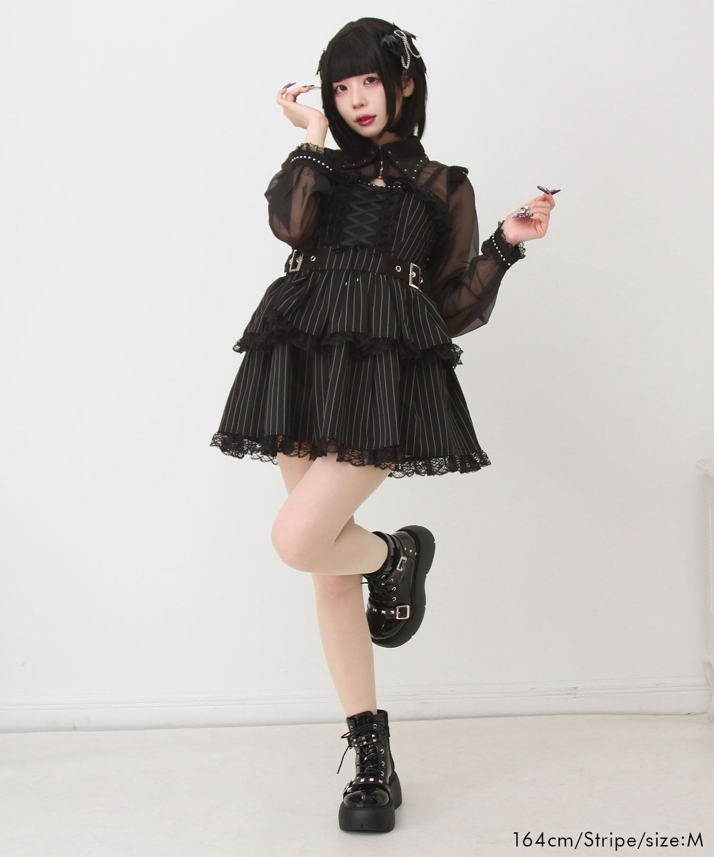 キャミワンピ レース フリル☆。.:＊・゜ レイヤードレースフリルキャミワンピース(M OFF WHITE