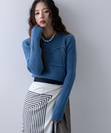 ビスチェドッキングニット