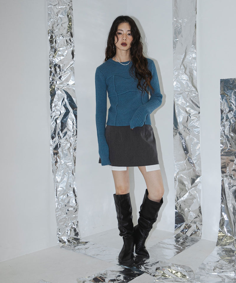 ビスチェドッキングニット