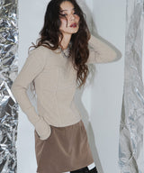 ビスチェドッキングニット