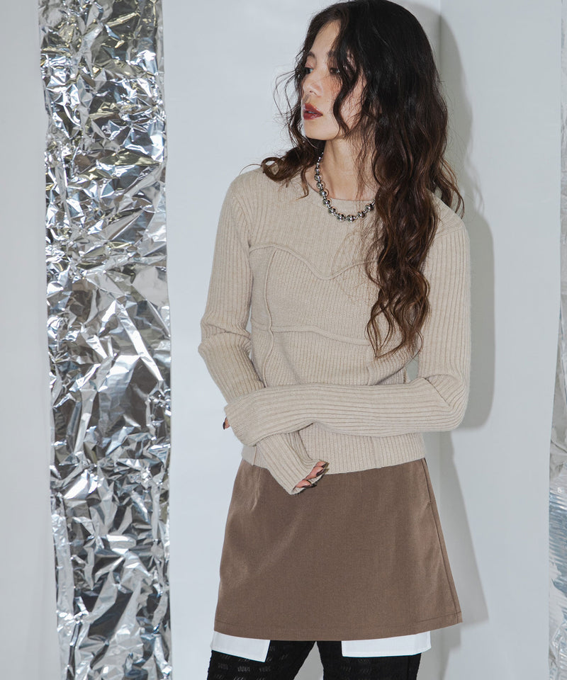 ビスチェドッキングニット