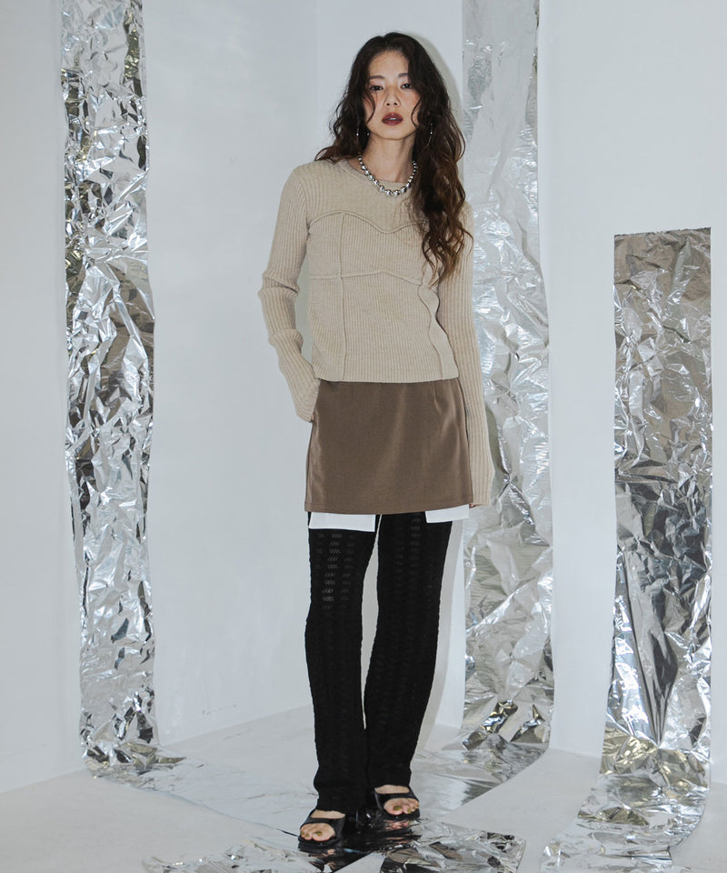 ビスチェドッキングニット