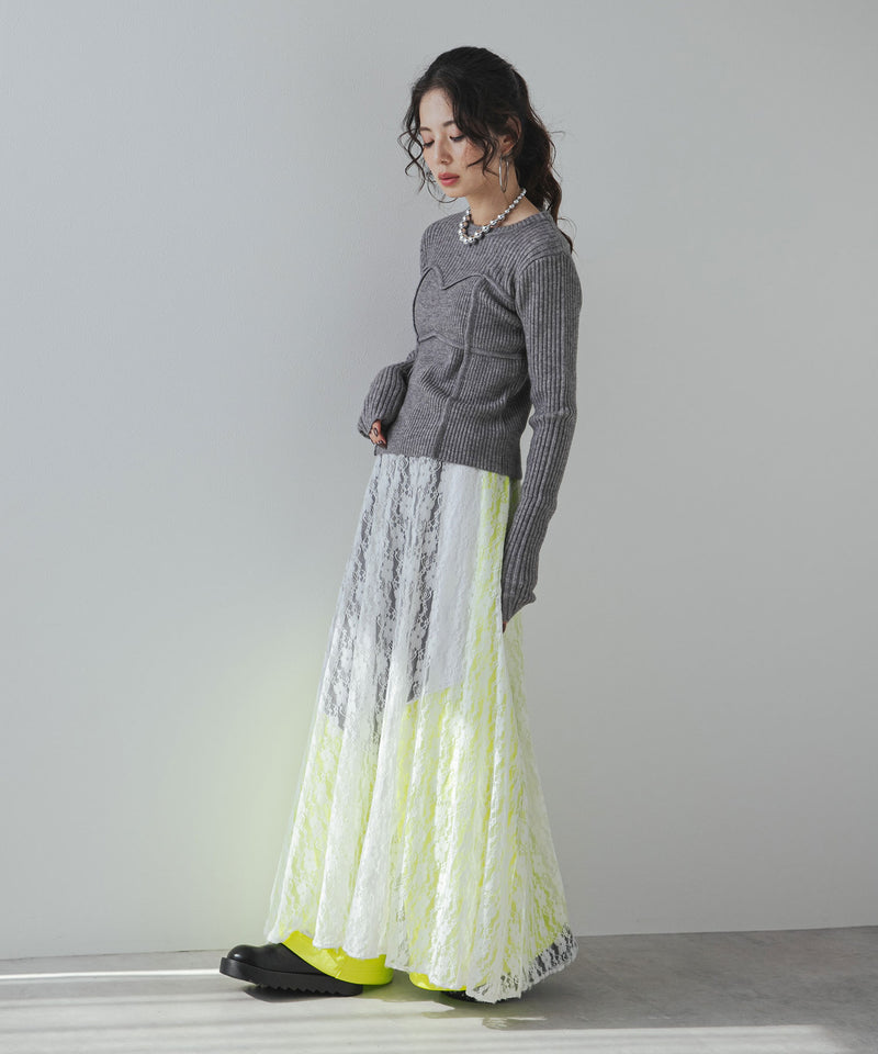 ビスチェドッキングニット