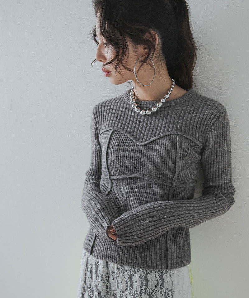 ビスチェドッキングニット