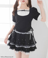 【メール便】フリルリボンカットソー