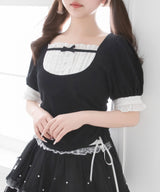 【メール便】フリルリボンカットソー