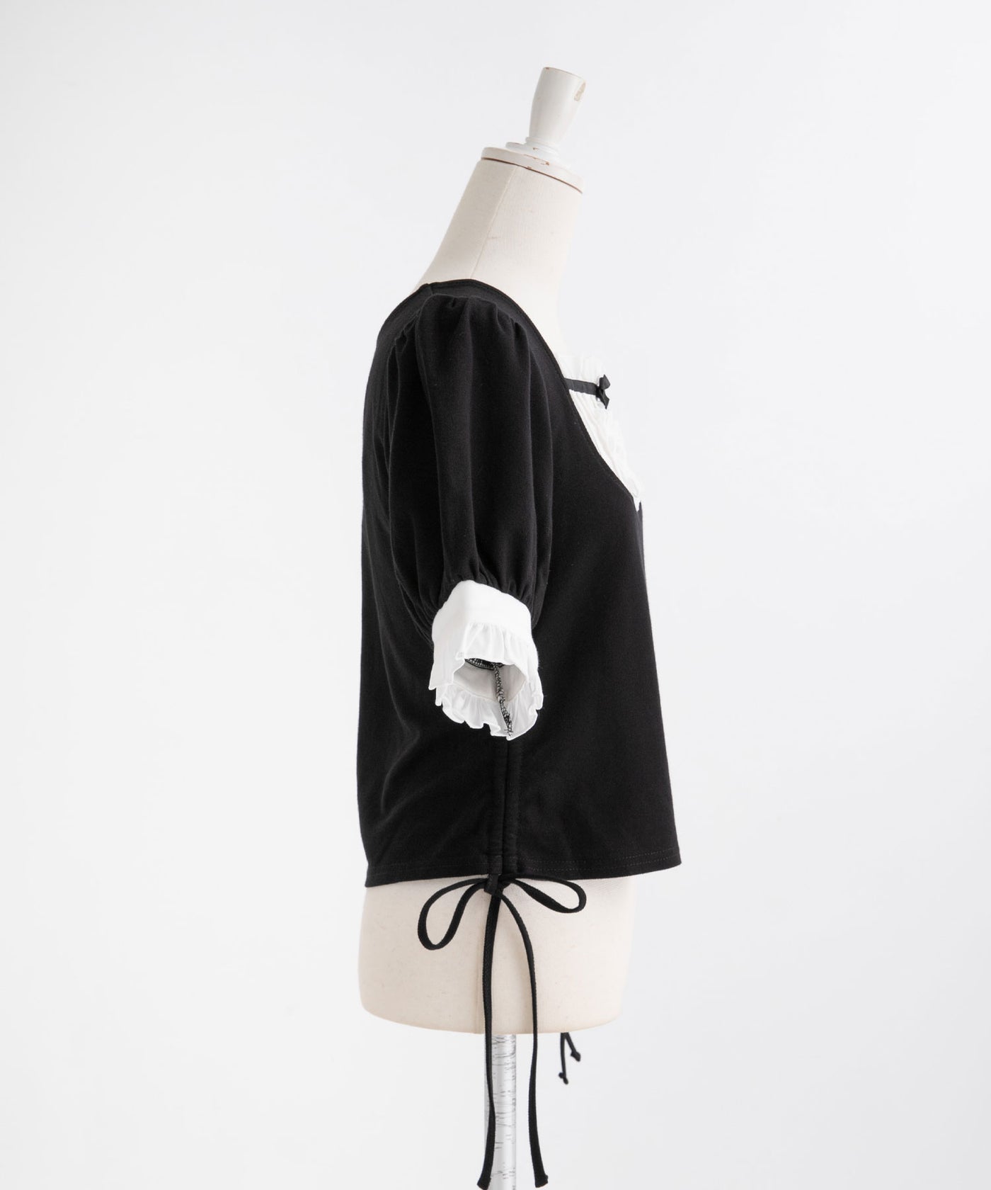 お値下げしました♡フリルリボンカットソー（ブラック） メール便】フリルリボンカットソー – レディースファッション通販の夢