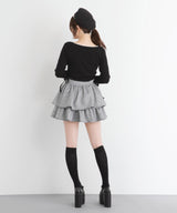 刺繡レタリングクロップドカットソー【大きいサイズ有り】