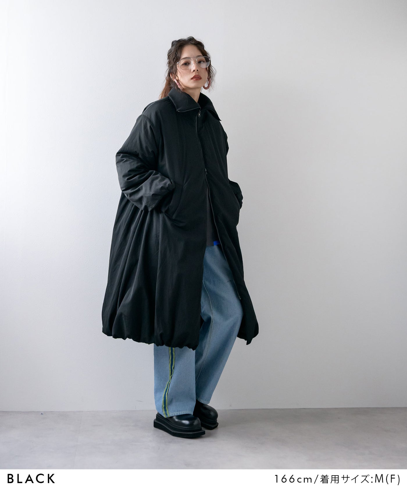 裾バルーンボリューム中綿コート 予約 11/7発送】中綿バルーンリブコート – レディース