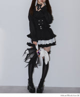 レースフリルティアードミニスカパン【セットアップ可】【スカート】【大きいサイズ有】