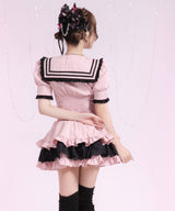 レースフリルティアードミニスカパン【セットアップ可】【スカート】【大きいサイズ有】