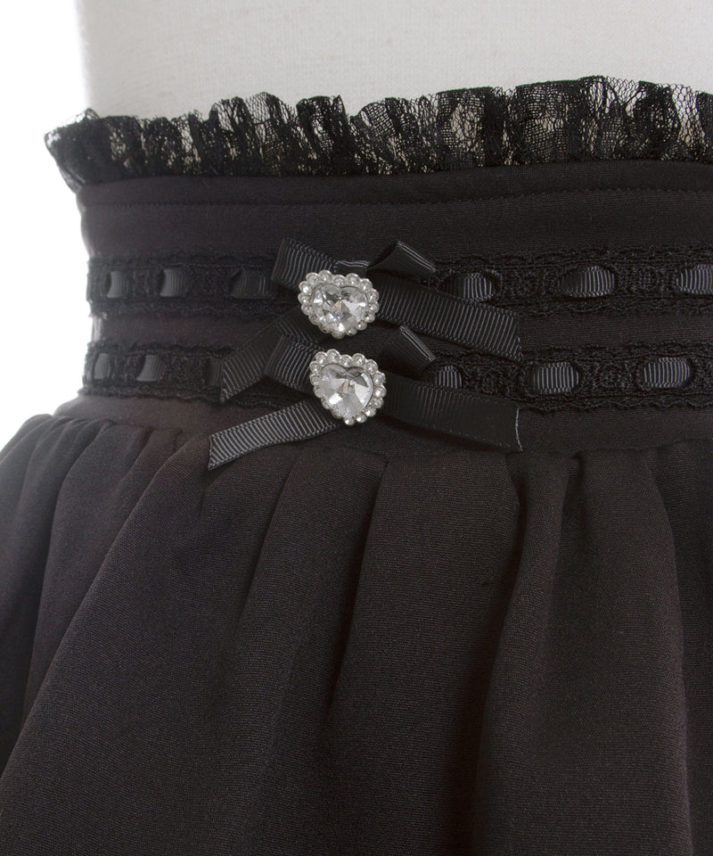 レースフリルティアードミニスカパン【セットアップ可】【スカート