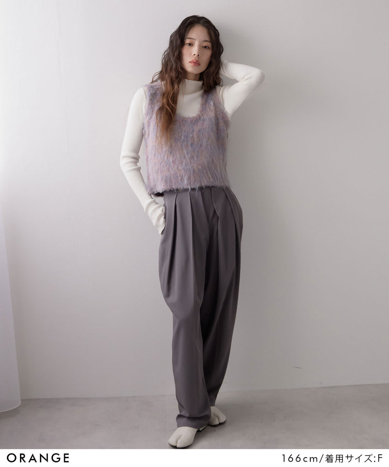 ミックスシャギーニットビスチェ