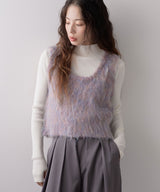 ミックスシャギーニットビスチェ