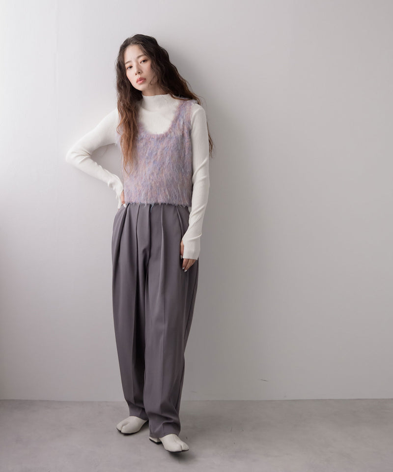 ミックスシャギーニットビスチェ