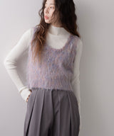 ミックスシャギーニットビスチェ