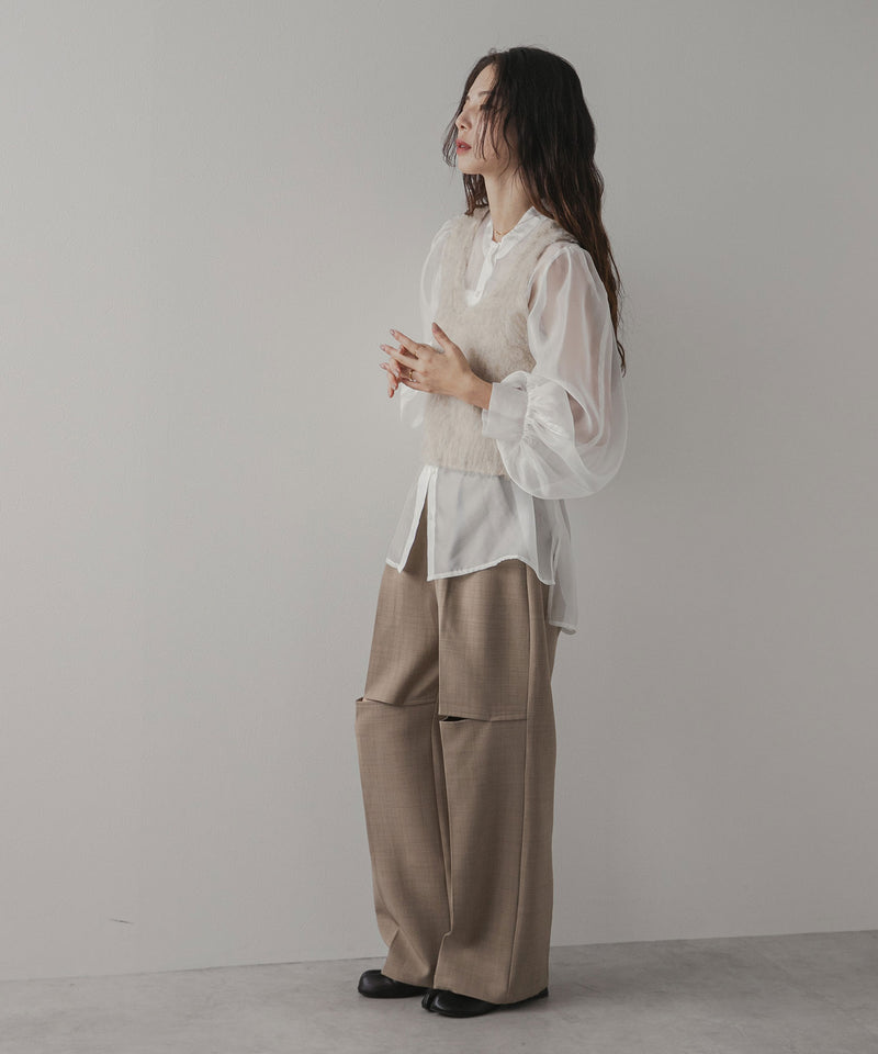 ミックスシャギーニットビスチェ