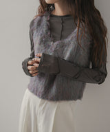 ミックスシャギーニットビスチェ